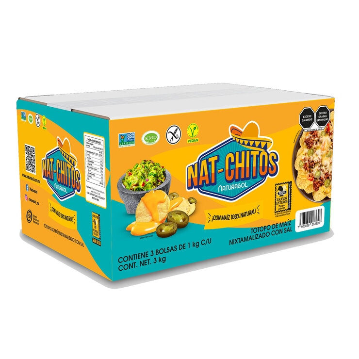 Nat-chitos Totopos de Maíz con Sal 3/1 kg — Imagen 1 de 3