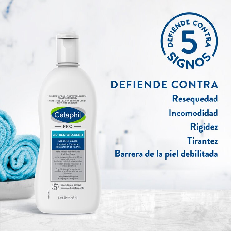 Cetaphil Pro AD Restoraderm Limpiador Corporal 295 ml — Imagen 3 de 3