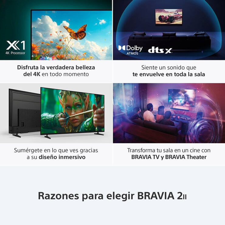 Sony Pantalla 75" BRAVIA II UHD 4K Google TV — Imagen 4 de 4