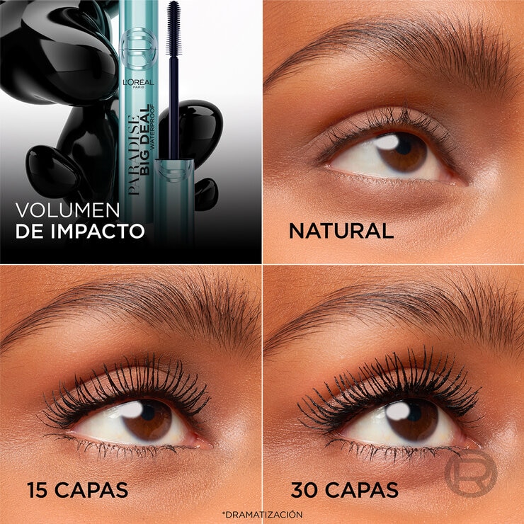 L'Oréal Big Deal Mascara de Pestañas a Prueba de Agua 2 pzas — Imagen 3 de 4