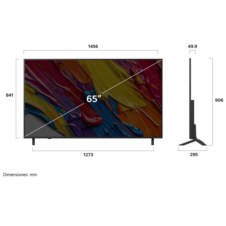 LG Pantalla 65" QNED 4K Smart TV — Imagen 3 de 4