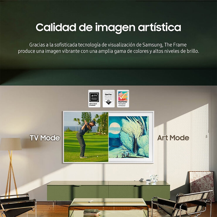 Samsung Pantalla 55" QLED The Frame 4K Smart TV + Marco — Imagen 3 de 4