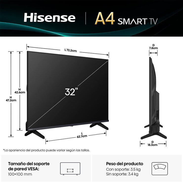 Hisense Pantalla 32" HD Smart TV — Imagen 2 de 4