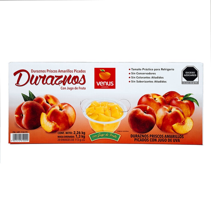 Venus Duraznos Picados Con Jugo De Uva 2.26 kg — Imagen 1 de 2