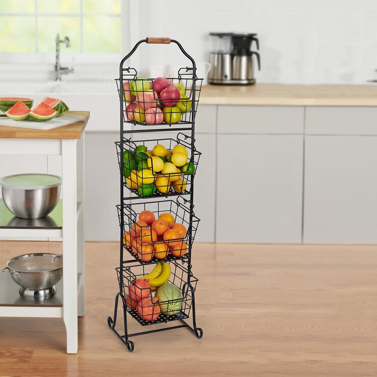 Gourmet Basics by Mikasa Estante de 4 Niveles con Canastas Removibles — Imagen 4 de 4