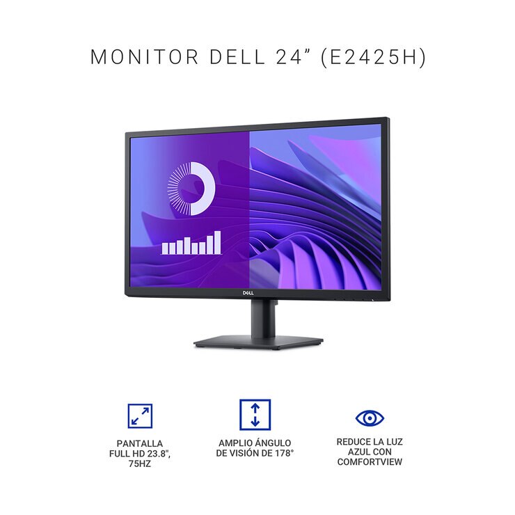 DELL Monitor 23.8" Full HD E2425H — Imagen 2 de 4