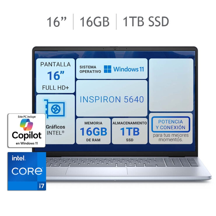 DELL Inspiron 5640 Laptop 16" Táctil Full HD+ 16GB 1TB SSD — Imagen 1 de 4
