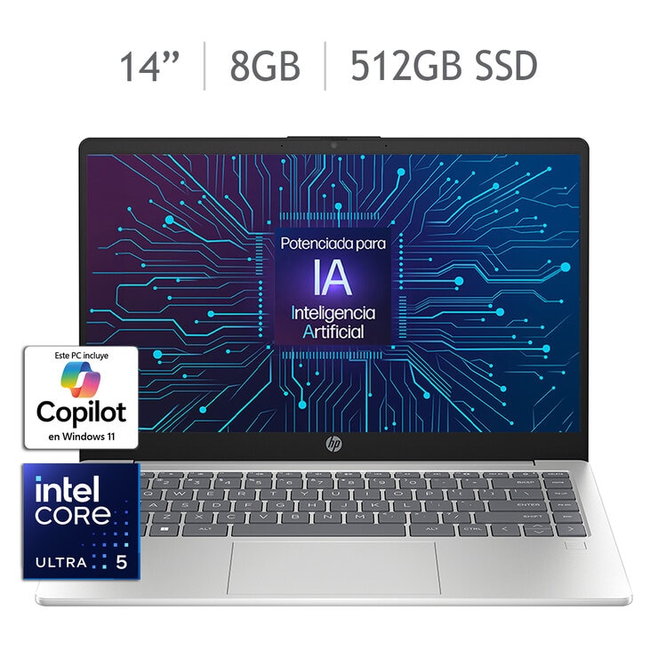 HP 14-ep1001la Laptop 14'' Full HD Intel Core Ultra 5-125H 8GB 512GB SSD — Imagen 1 de 3