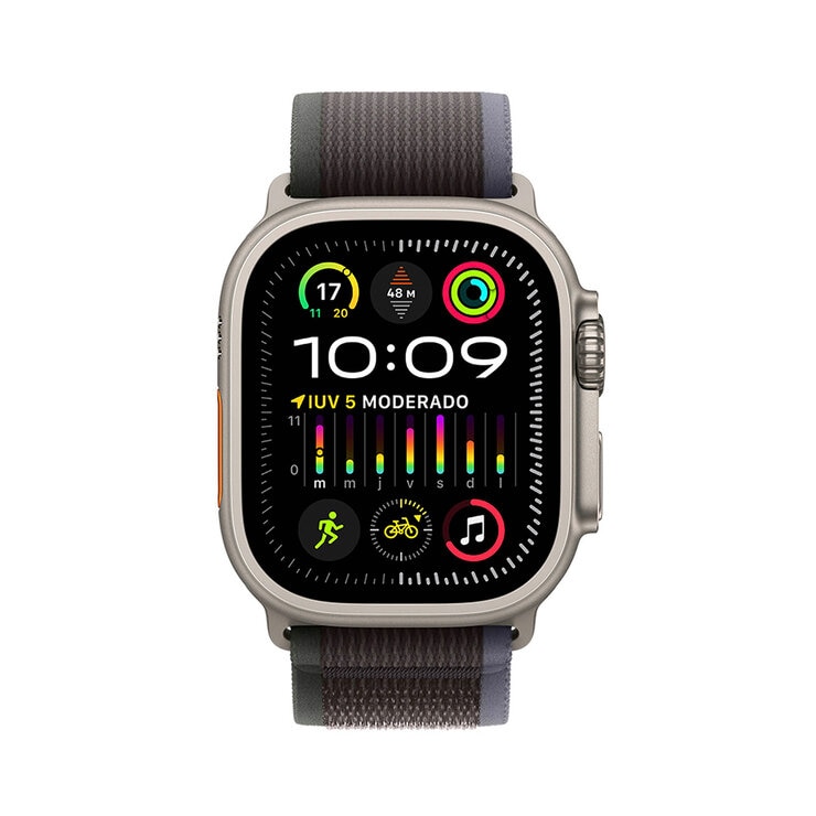Apple Watch Ultra 2 (GPS + Cellular) Caja de Titanio 49mm con Correa Trail Negro/Azul — Imagen 2 de 4