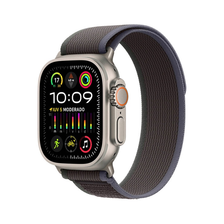Apple Watch Ultra 2 (GPS + Cellular) Caja de Titanio 49mm con Correa Trail Negro/Azul — Imagen 1 de 4