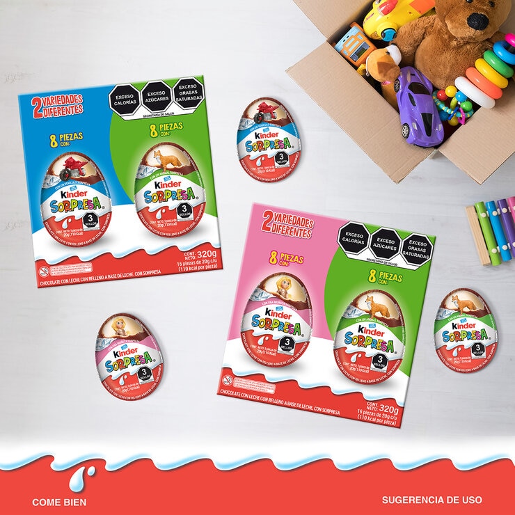 Kinder Sorpresa Huevos de Chocolate 16 pzas de 20 g — Imagen 3 de 4