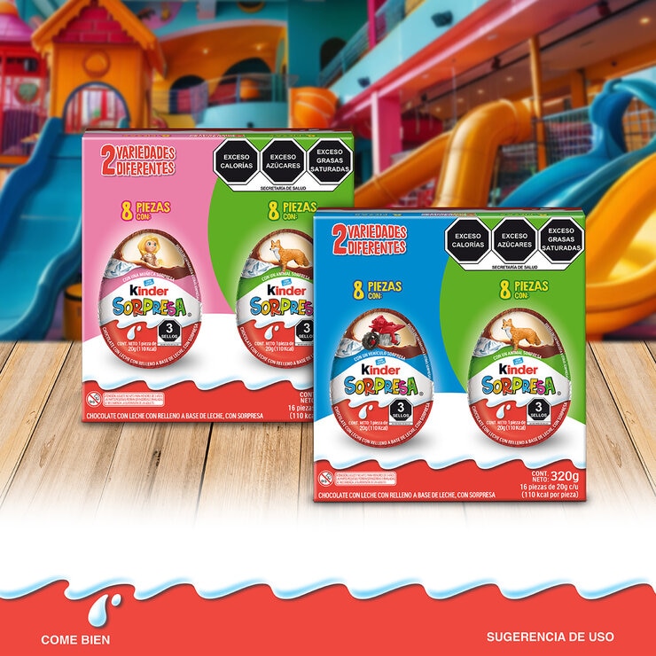 Kinder Sorpresa Huevos de Chocolate 16 pzas de 20 g — Imagen 1 de 4