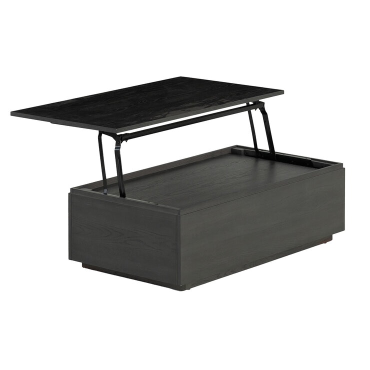 Transformer Table, Mesa de Centro Extendible, con Mecanismo Elevador, Color Gris — Imagen 3 de 3