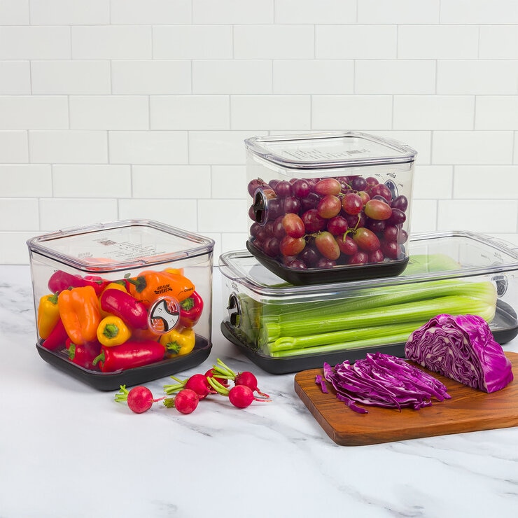 ProKeeper Juego de Contenedores para la Conservación de Alimentos Frescos 3 piezas — Imagen 4 de 4