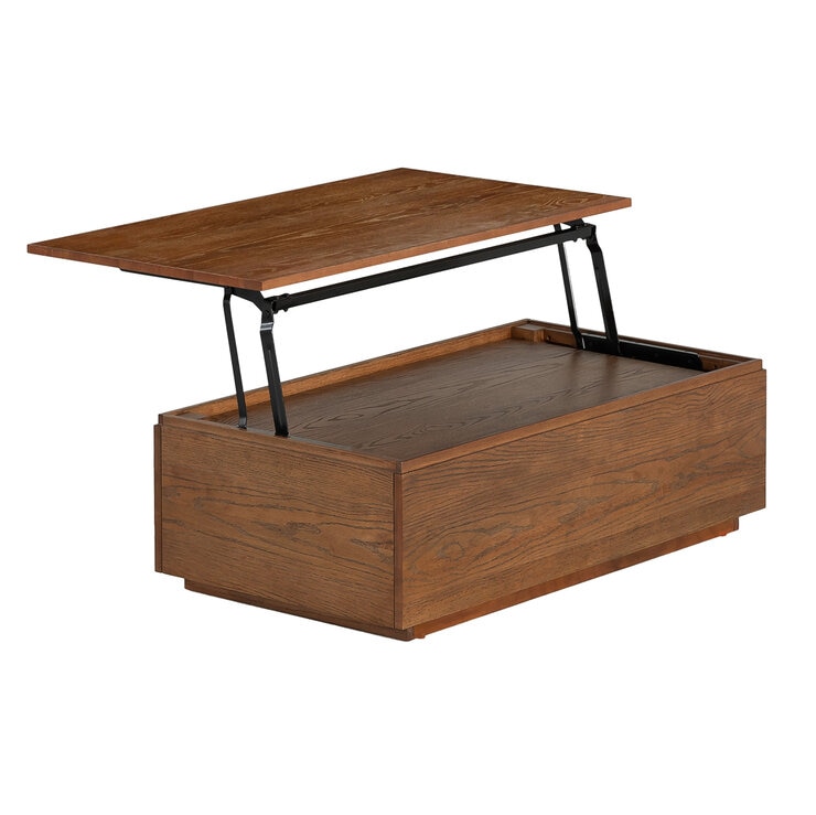 Transformer Table, Mesa de Centro Extendible, con Mecanismo Elevador, Color Marrón — Imagen 3 de 3