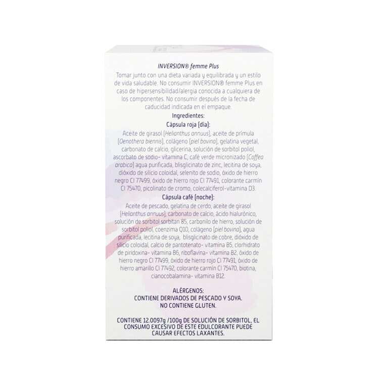 Inversión Femme Plus 60 cápsulas rojas y 30 cápsulas café — Imagen 2 de 4