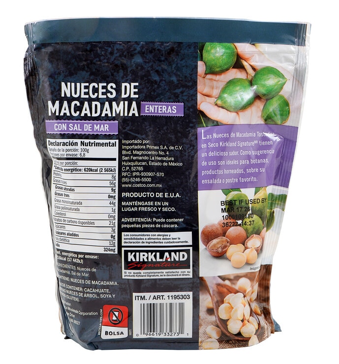 Kirkland Signature Nueces de Macadamia con Sal de Mar 680 g — Imagen 2 de 2
