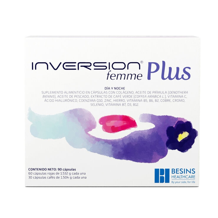Inversión Femme Plus 60 cápsulas rojas y 30 cápsulas café — Imagen 1 de 4
