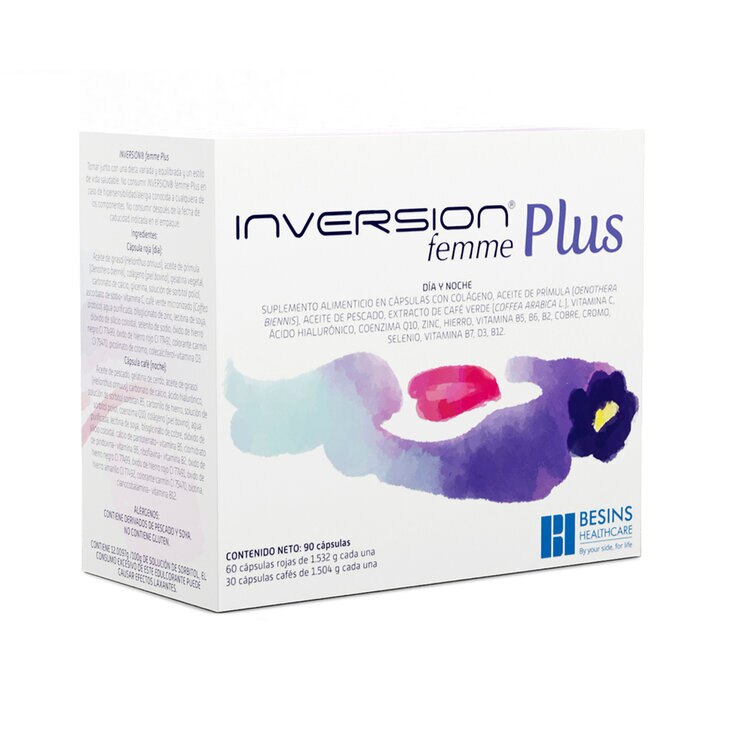 Inversión Femme Plus 60 cápsulas rojas y 30 cápsulas café — Imagen 4 de 4