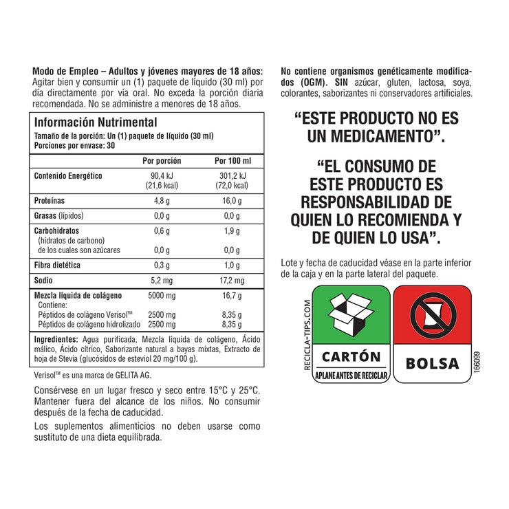 Youtheory Colágeno Líquido 5,000 mg Sabor Bayas Mixtas 30 paquetes — Imagen 2 de 4