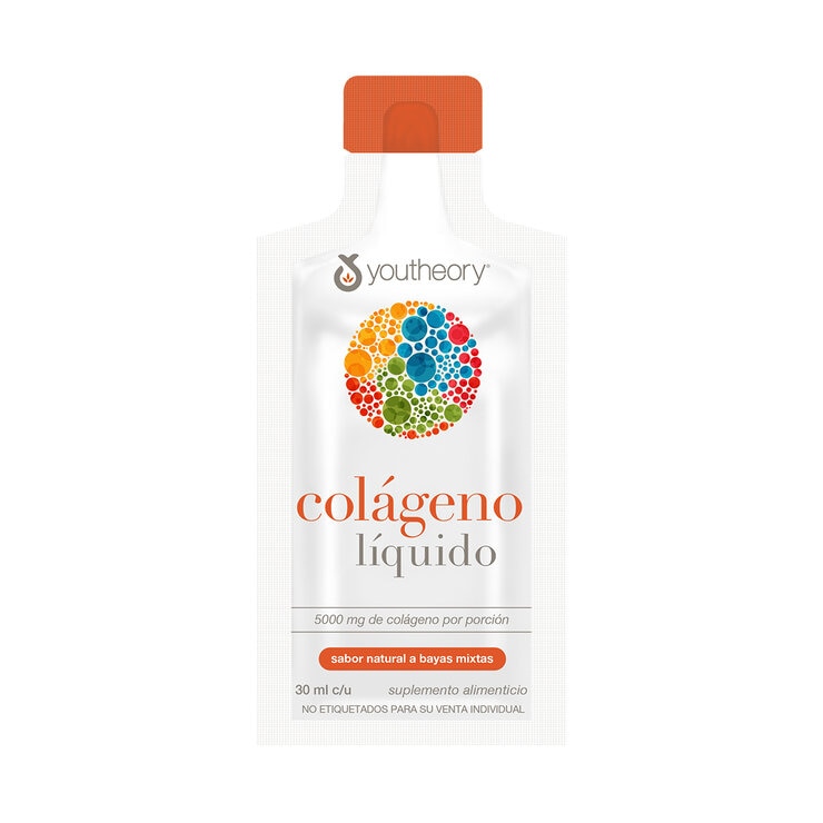 Youtheory Colágeno Líquido 5,000 mg Sabor Bayas Mixtas 30 paquetes — Imagen 4 de 4