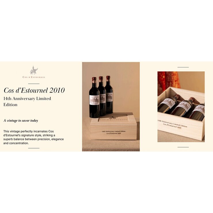 Vino Tinto Chateau Cos D'Estournel 3/750ml — Imagen 2 de 4