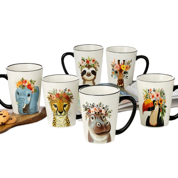 Signature Housewares Juego de 6 tazas de Cerámica de Animales — Imagen 1 de 4