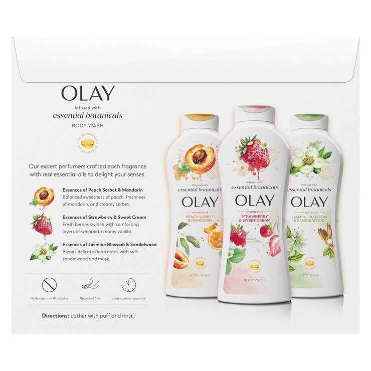 Olay Body Wash Essential Botanicals 3 pzas de 700 ml — Imagen 3 de 4