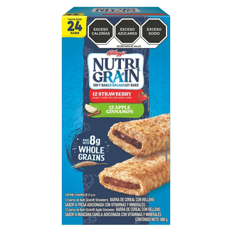 Nutri Grain Barras de Cereal Sabor Fresa y Manzana 24/37 g — Imagen 1 de 4