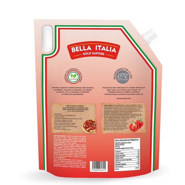Bella Italia Salsa para Pizza 3 L — Imagen 2 de 2