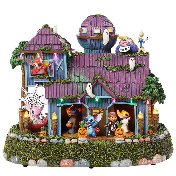 Casa de Halloween Animada de Stitch con Luces y Música — Imagen 3 de 4