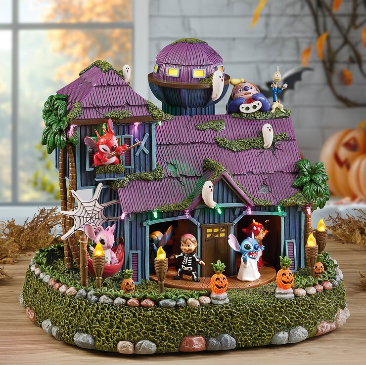 Casa de Halloween Animada de Stitch con Luces y Música — Imagen 1 de 4