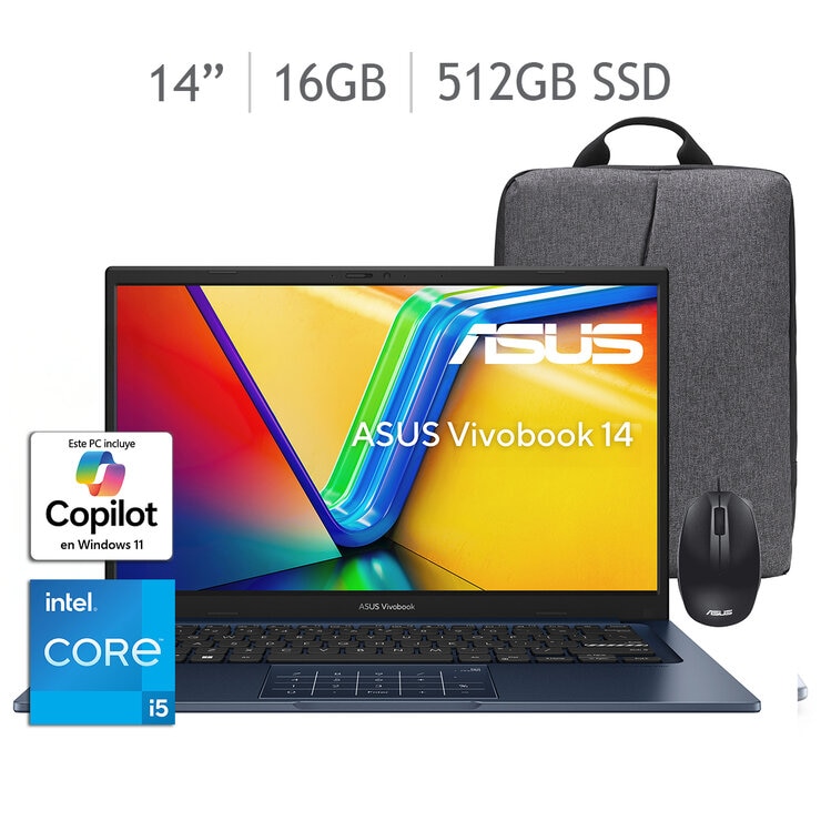 ASUS Vivobook 14 Laptop 14" Full HD Intel Core i5 16GB 512GB SSD