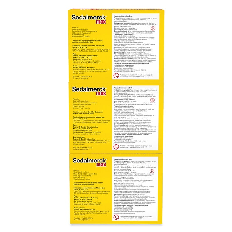 Sedalmerck Max 3 cajas con 24 Tabletas — Imagen 3 de 3