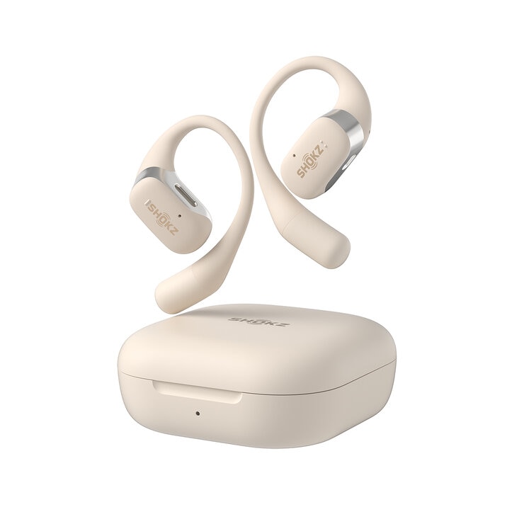 Shokz OpenFit Audífonos Inalámbricos de Conducción Ósea Beige — Imagen 2 de 4
