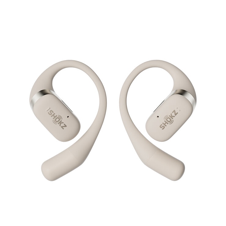 Shokz OpenFit Audífonos Inalámbricos de Conducción Ósea Beige
