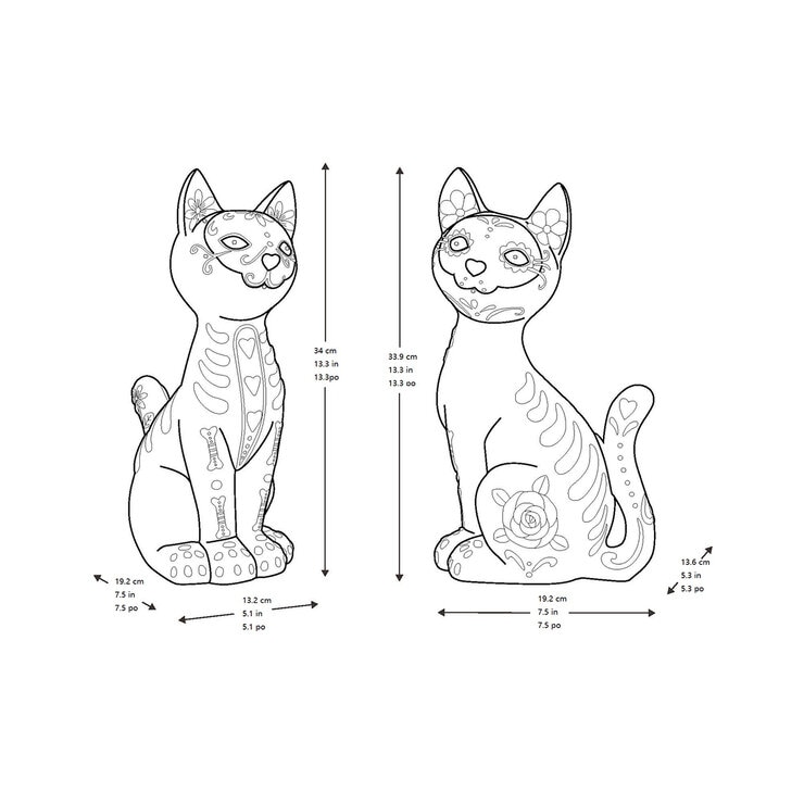 Gatos Decorativos de Día de Muertos — Imagen 3 de 4
