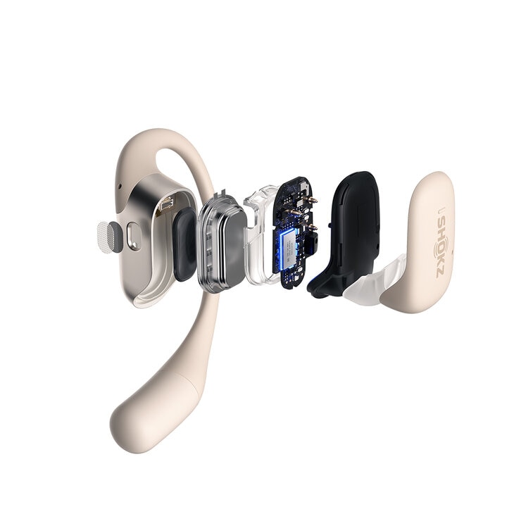 Shokz OpenFit Audífonos Inalámbricos de Conducción Ósea Beige — Imagen 4 de 4