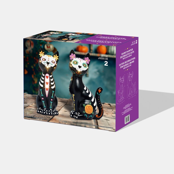 Gatos Decorativos de Día de Muertos — Imagen 4 de 4
