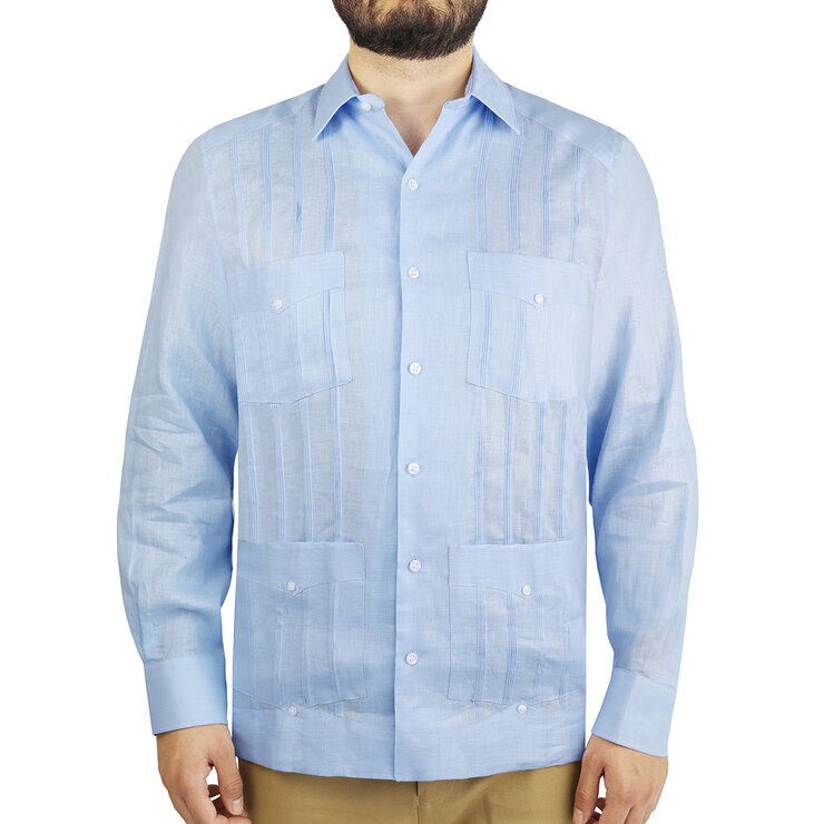 Uxmal by Manchester Guayabera 100% lino, para Caballero, Varios Colores y Tallas — Imagen 3 de 4