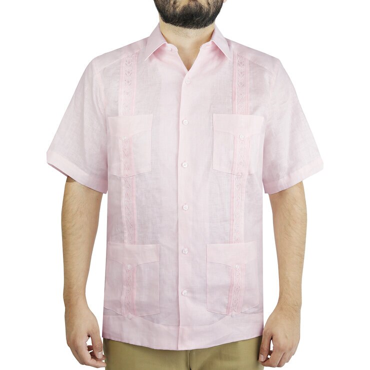 Uxmal by Manchester, Guayabera 100% lino para Caballero, Varios Colores y Tallas — Imagen 1 de 2