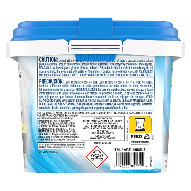 Kirkland Signature Detergente para Lavavajillas 115 pzas — Imagen 3 de 3