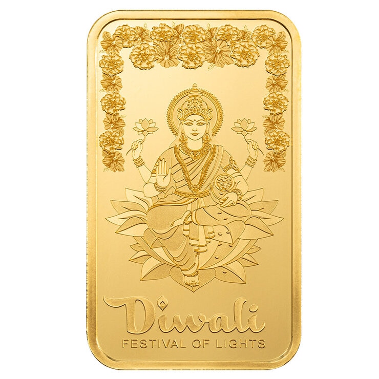 Lingote de Oro, 1 oz PAMP, Diwali, Festival de las Luces — Imagen 4 de 4