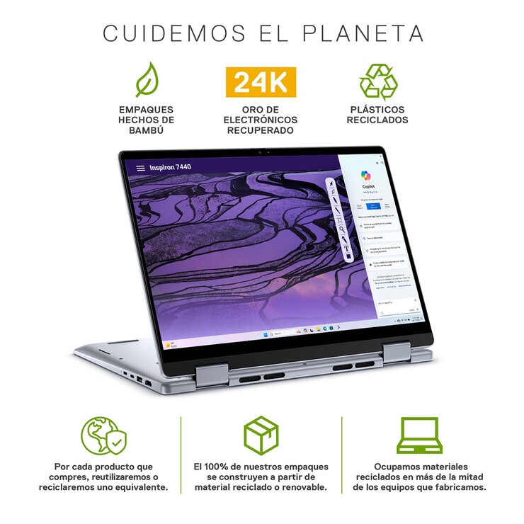 DELL Inspiron 7440 Laptop 14" Full HD Intel Core i7 16GB 1TB SSD — Imagen 2 de 4