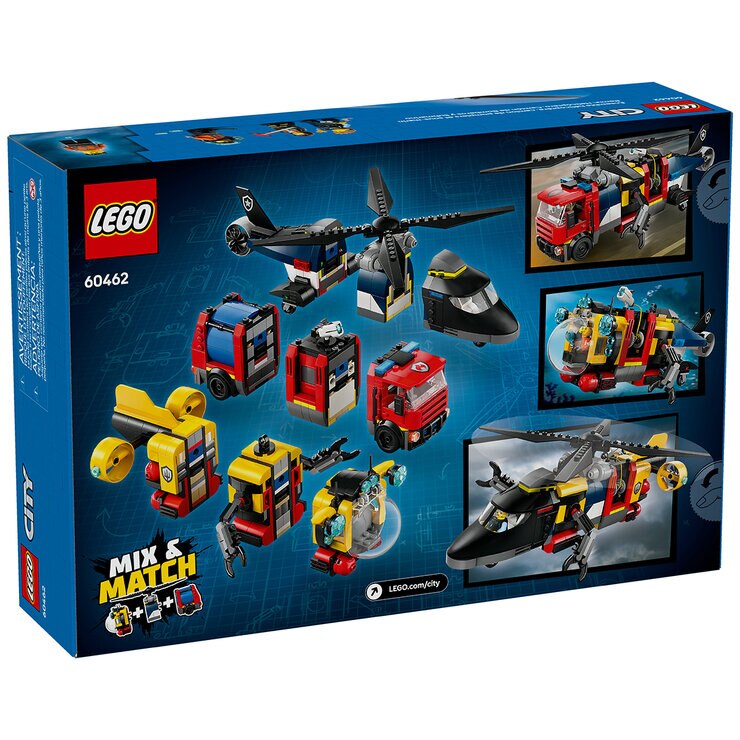 LEGO City Remix: Helicóptero, Camión de Bomberos y Submarino — Imagen 2 de 4