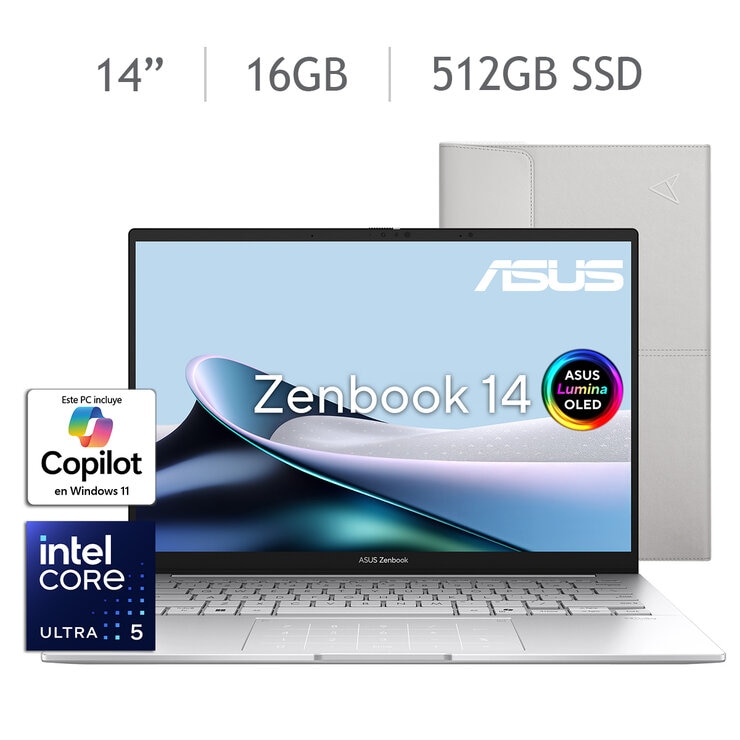 Asus Zenbook 14 14" WUXGA Oled Intel Core Ultra 5 16GB 512GB SSD — Imagen 1 de 4