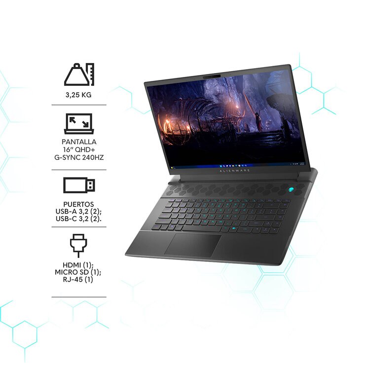 DELL Alienware Gaming NB M16 R2 Laptop 16" Quad HD Intel Core Ultra 7 16GB 1TB SSD — Imagen 2 de 4