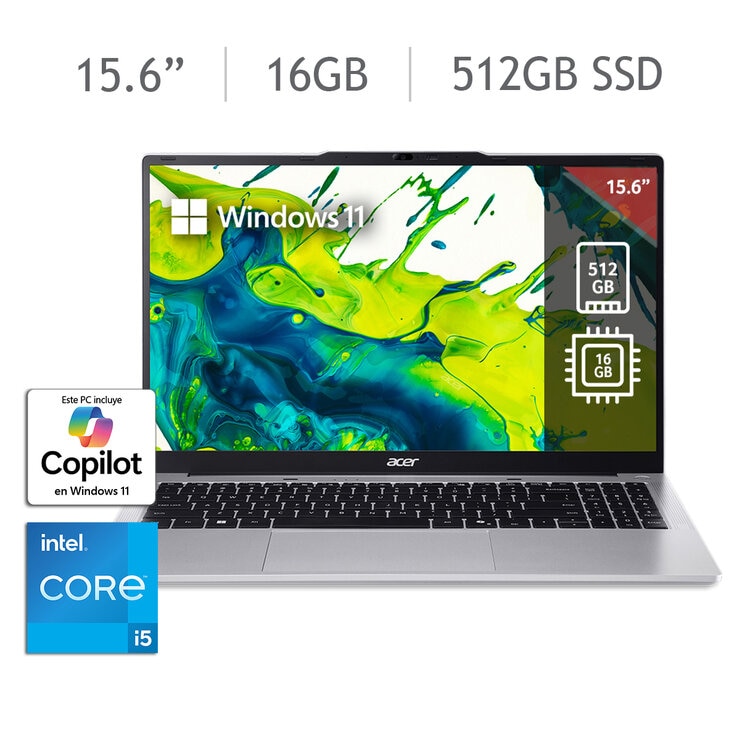ACER Aspire Lite 15 Laptop 15.6" Full HD Intel Core i5 16GB 512GB SSD — Imagen 1 de 4