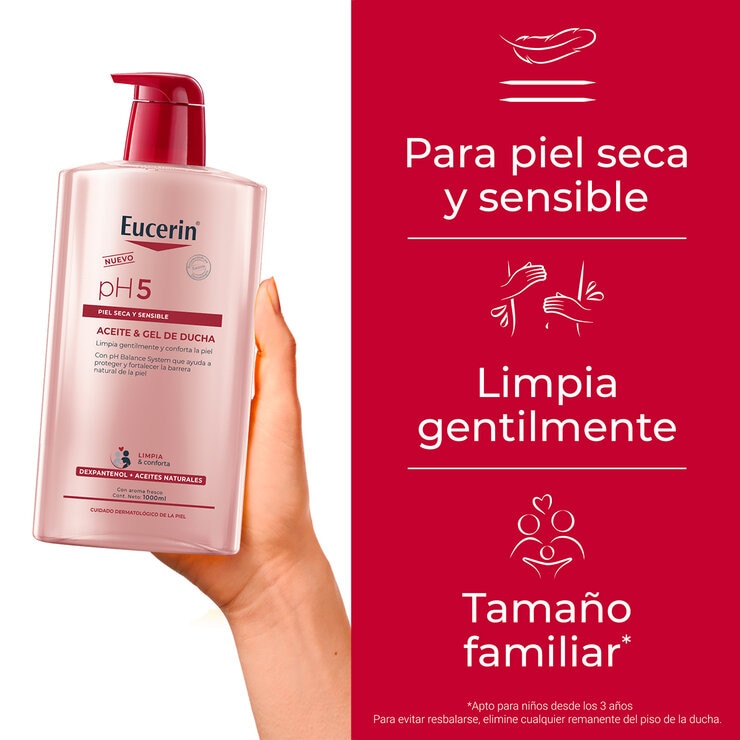 Eucerin aceite & Gel de ducha 1 l — Imagen 2 de 3