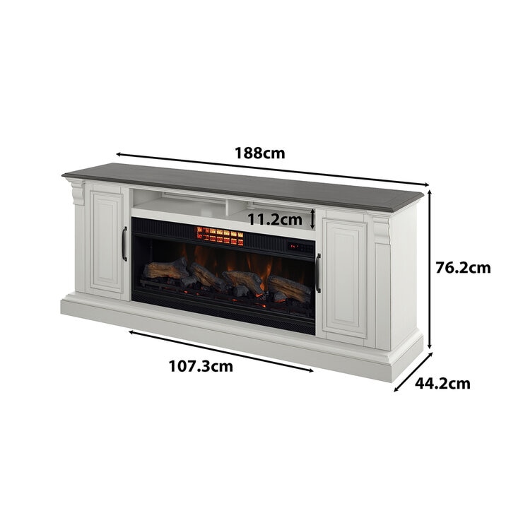 Tresanti, Consola de TV Eloise con Chimenea Eléctrica y Ventilador 2 en 1 — Imagen 3 de 4